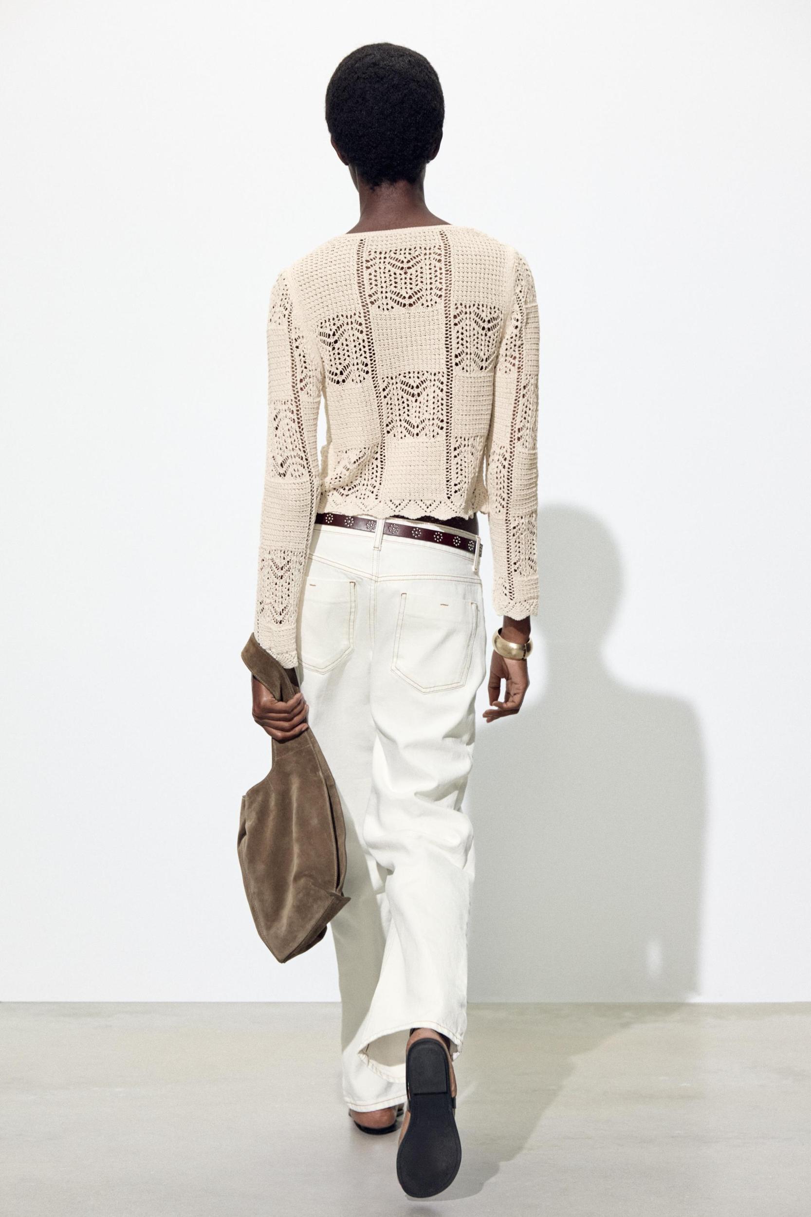 POINTELLE KNIT CARDIGAN Product Image