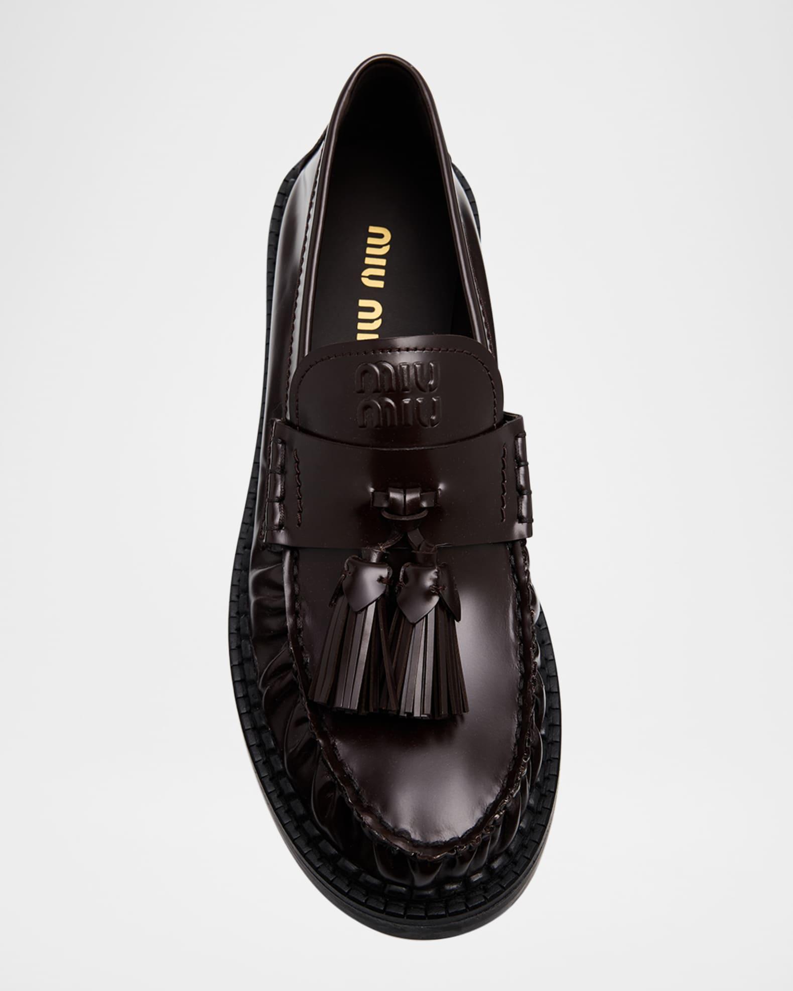 Spazzolato Leather Tassel Loafers Product Image