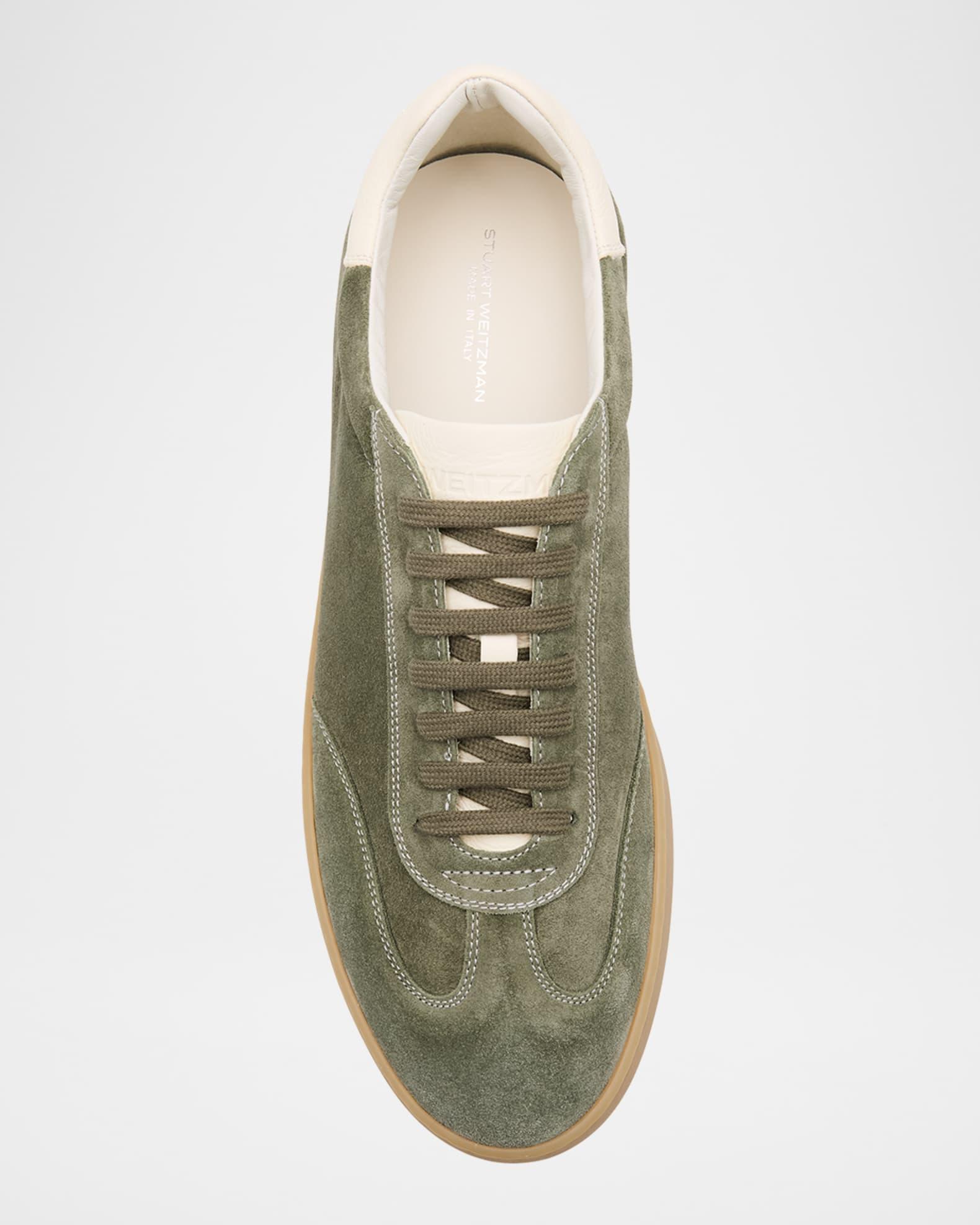 Men's Banner Suede Wingtip-Toe Low-Top Sneakers Product Image