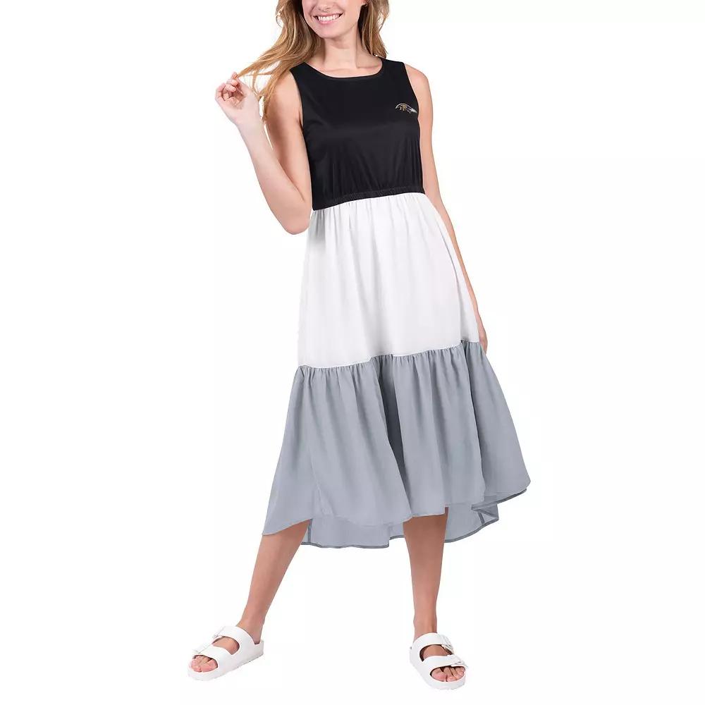 Women's G-III 4Her by Carl Banks Black/Gray Las Vegas Raiders 12th Inning Colorblock Dress,  Product Image