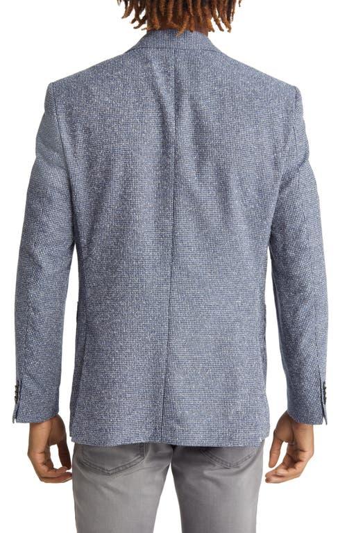 BOSS Men's Janson Regular Fit Microcheck Wool Blend Sport Coat in Dark Blue at Nordstrom, Size 40 Regular Product Image