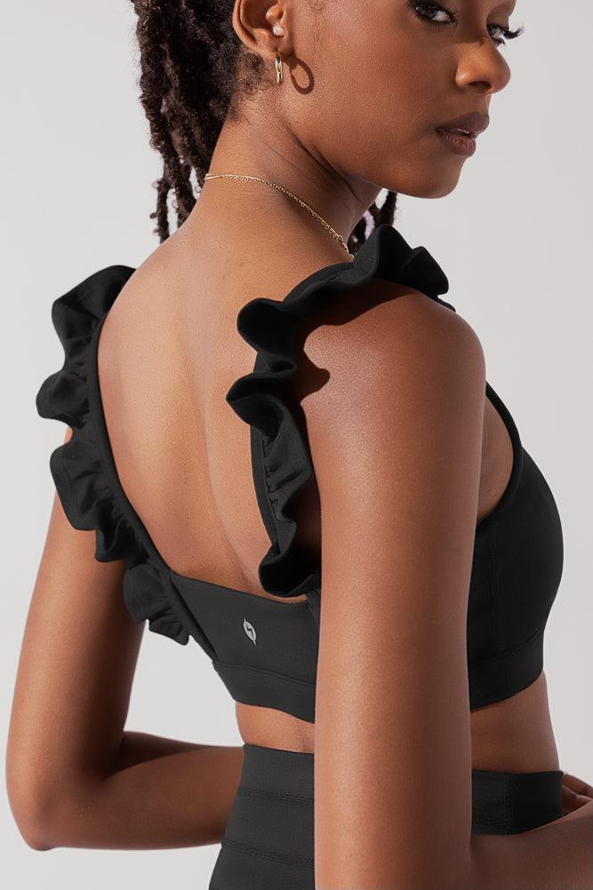 Romance Ruffle Bra - Black Product Image
