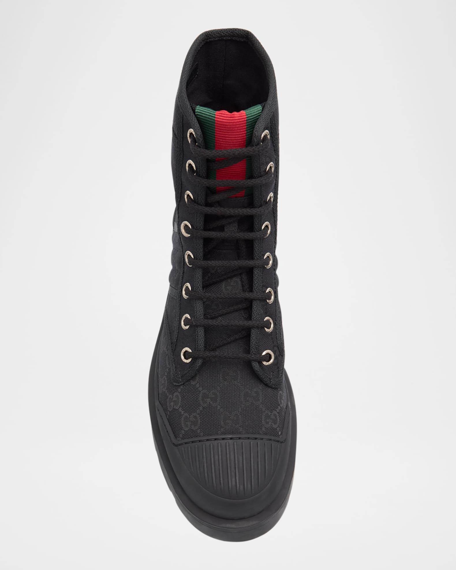 Men's Sherlin GG Canvas Lace-Up Boots Product Image