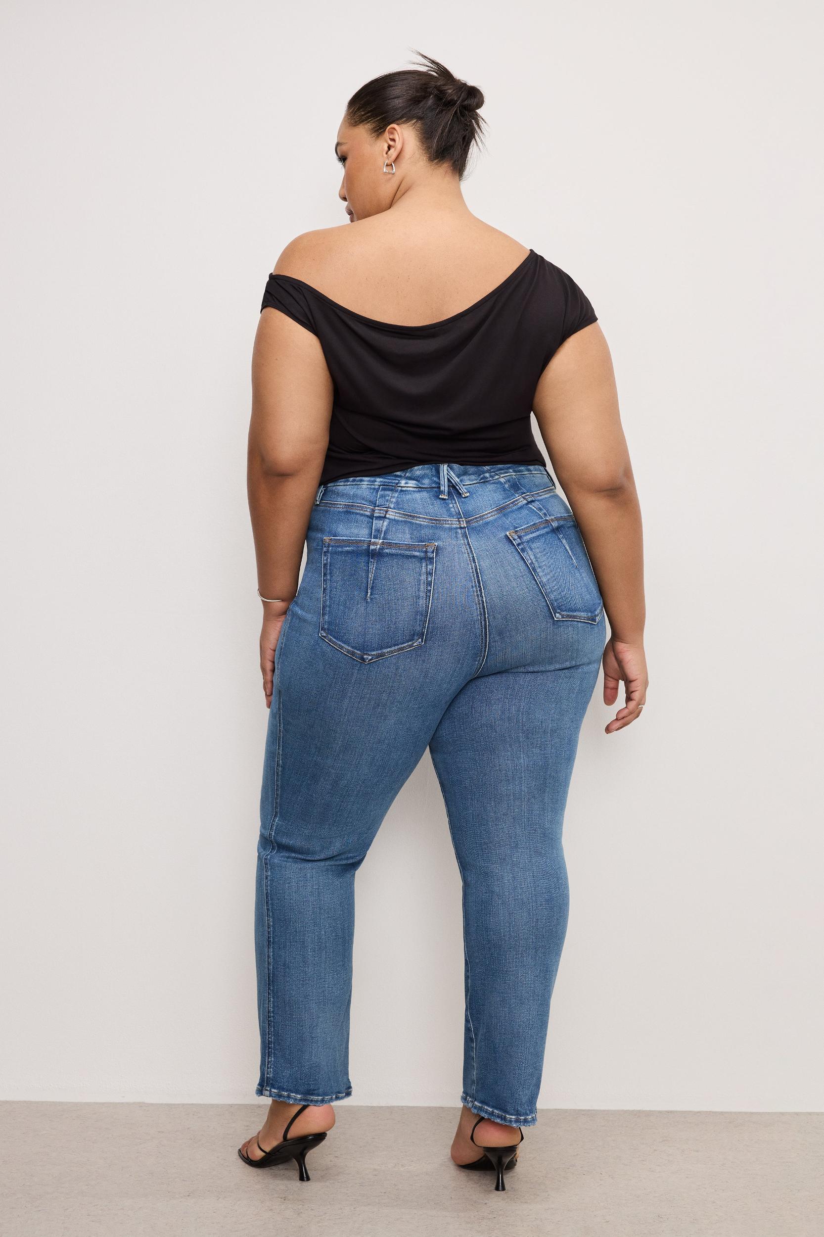 SOFT TECH GOOD CURVE STRAIGHT JEANS | INDIGO856 Product Image