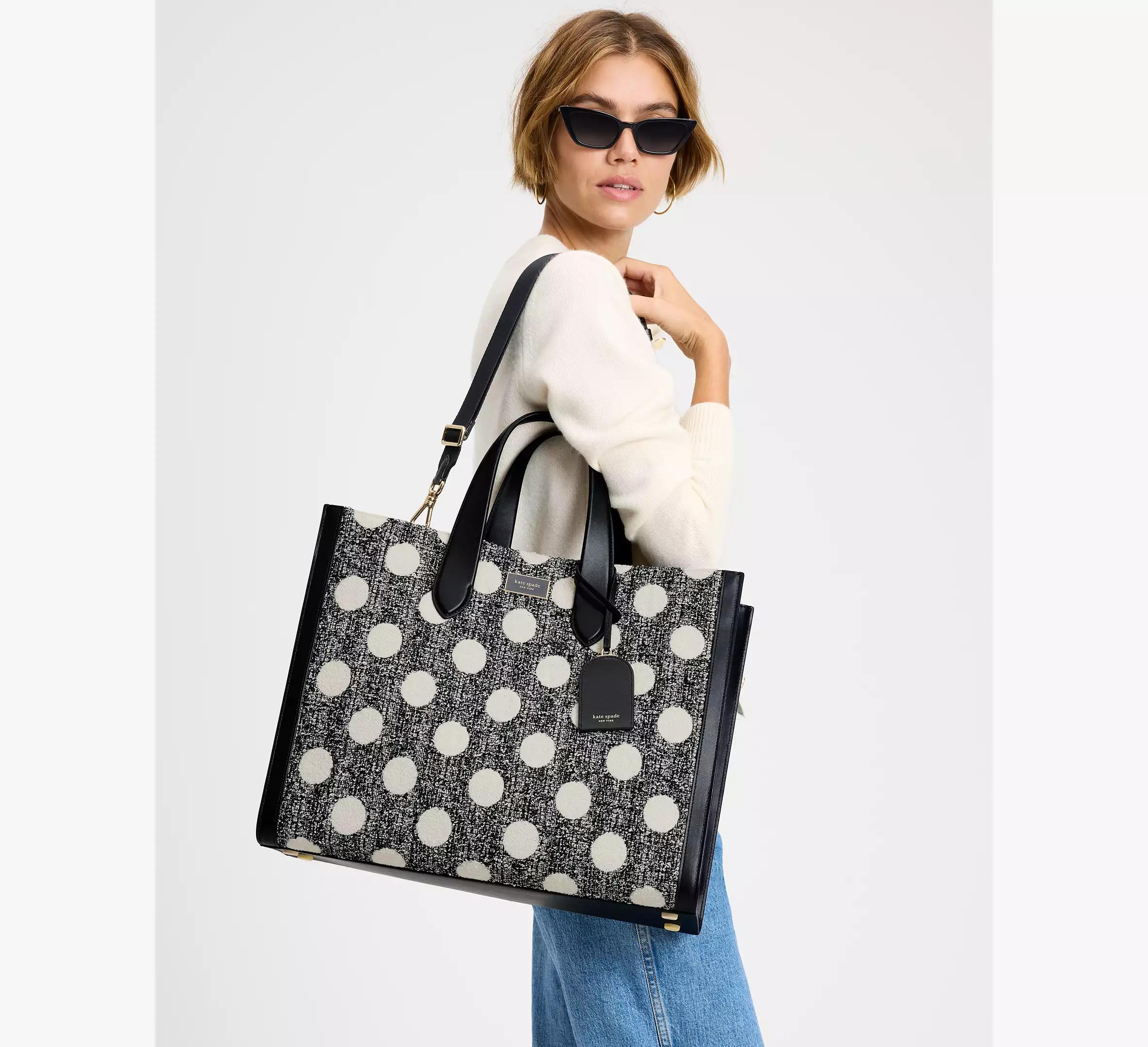 Manhattan Dot Tweed Large Tote Product Image