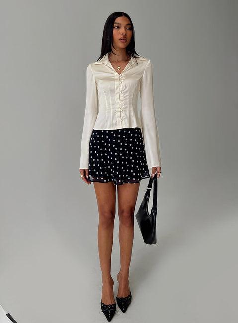 Miravella Long Sleeve Top Cream Product Image