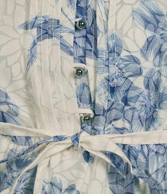 Guess Long Sleeve Adelaide Floral Flare Dress Product Image