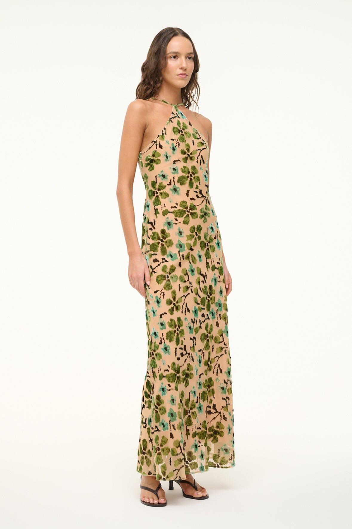 CUBISM DRESS | MOSS FLORAL TAPESTRY Product Image