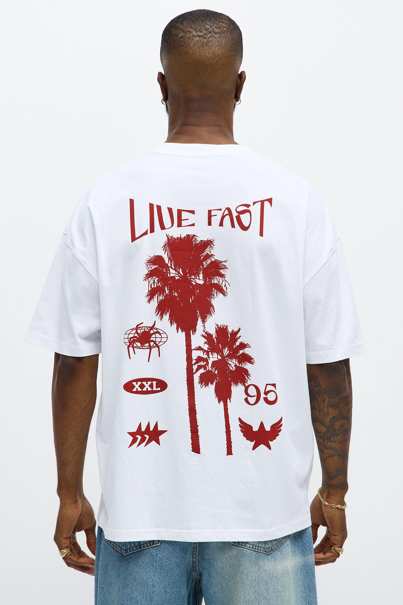 Live Fast Miami Oversized Short Sleeve Tee - White Male Product Image