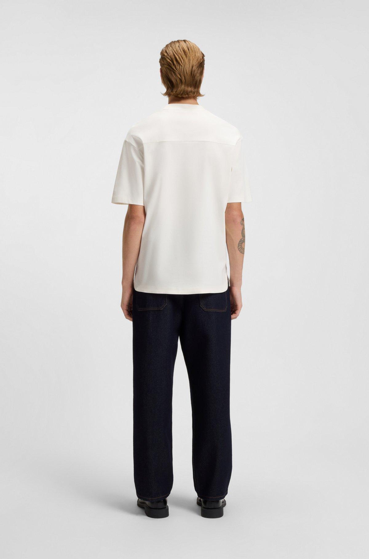 Stacked-logo T-shirt in interlock cotton Product Image