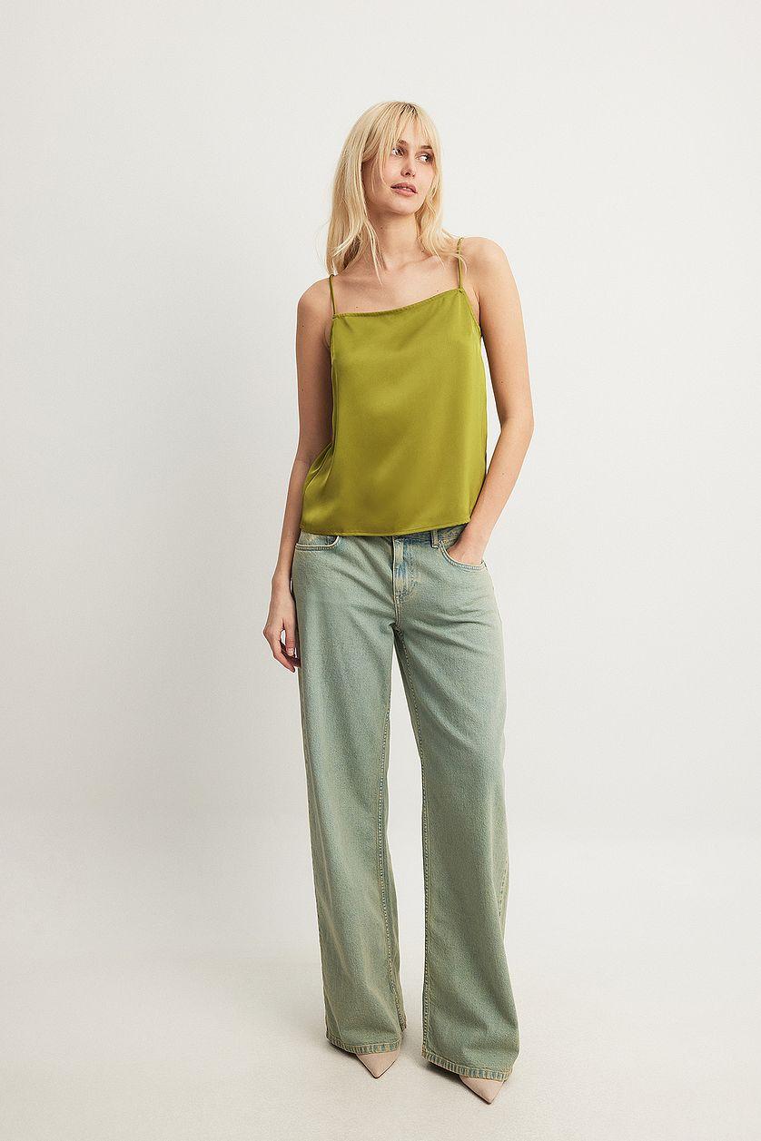 Tie Back Detail Satin Singlet Product Image