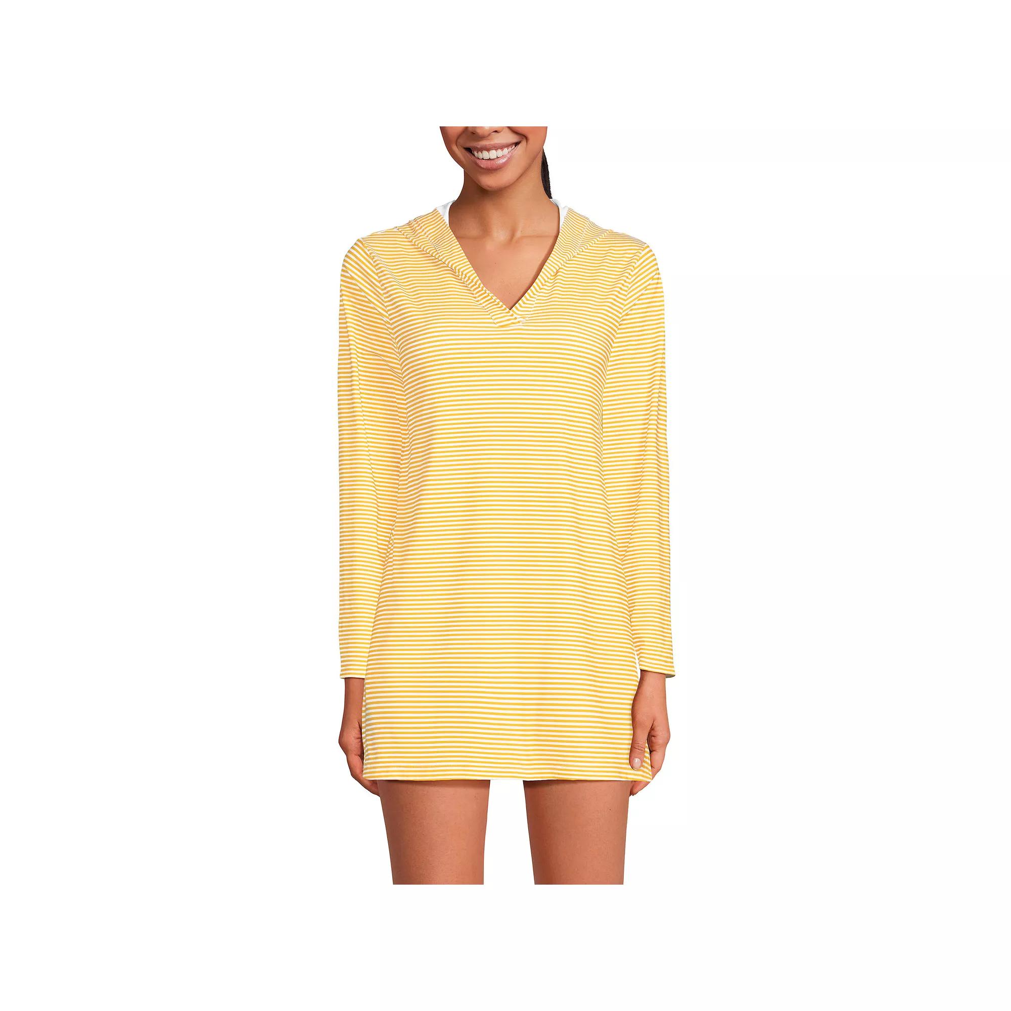 Women's Lands' End Hooded Mini Swim Cover-Up Dress UPF 50,  Product Image