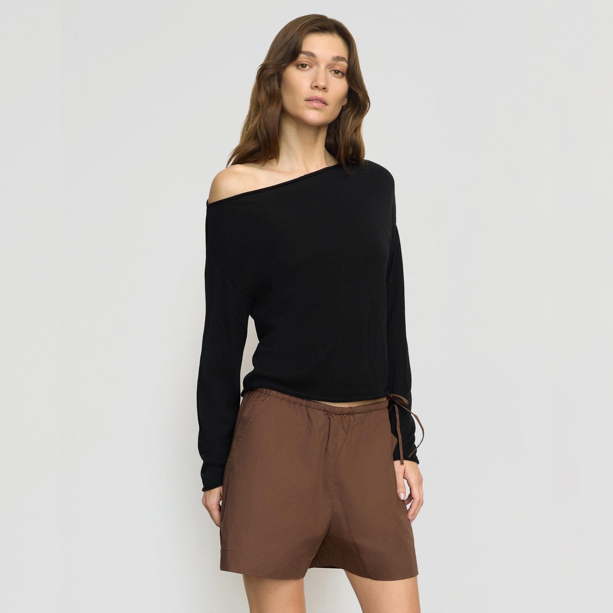 Hachi Tencel-Wool Off-Shoulder Sweater Product Image