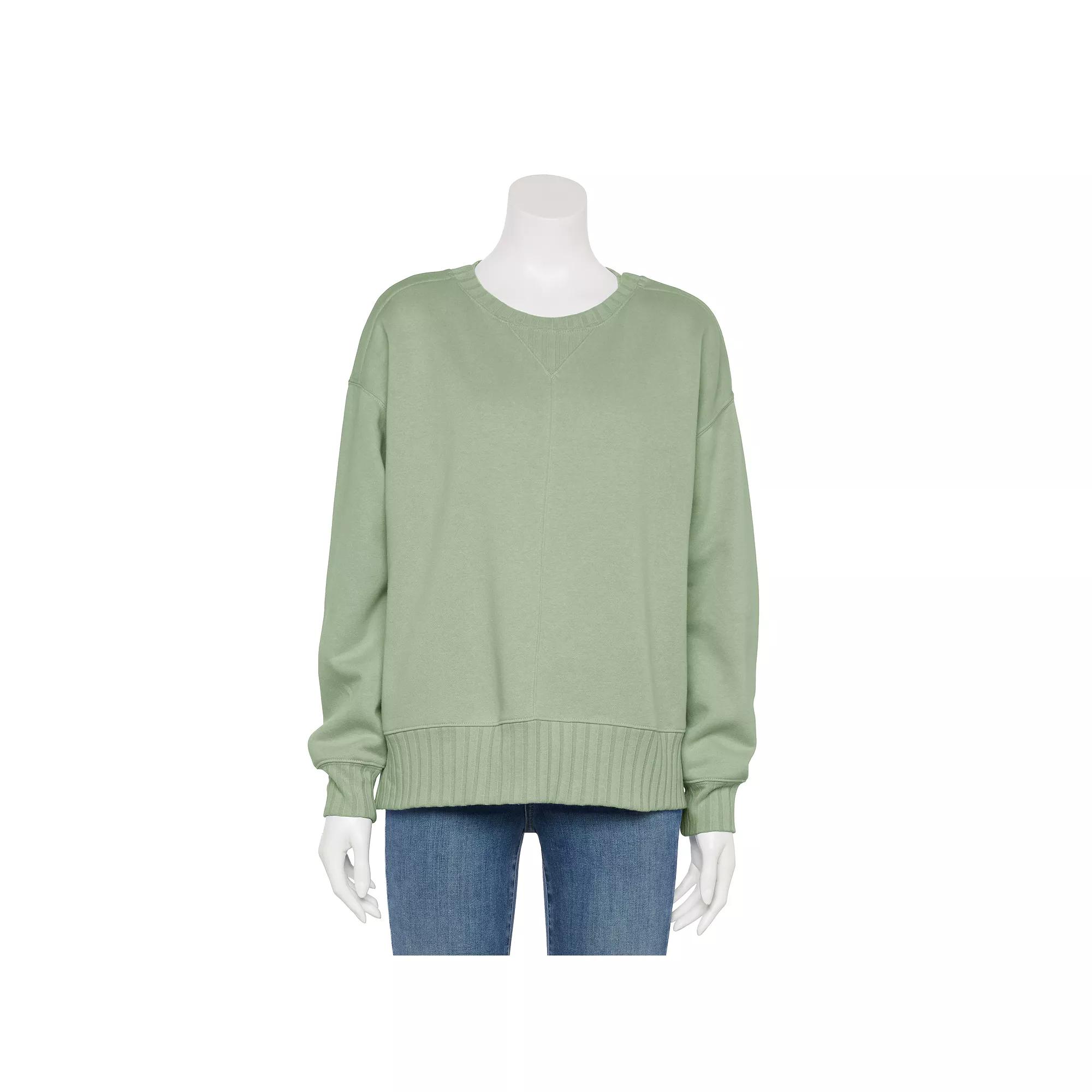 Women's Sonoma Goods For Life® Adaptive Crewneck Sweatshirt, Size: XXL, Madri Green Product Image