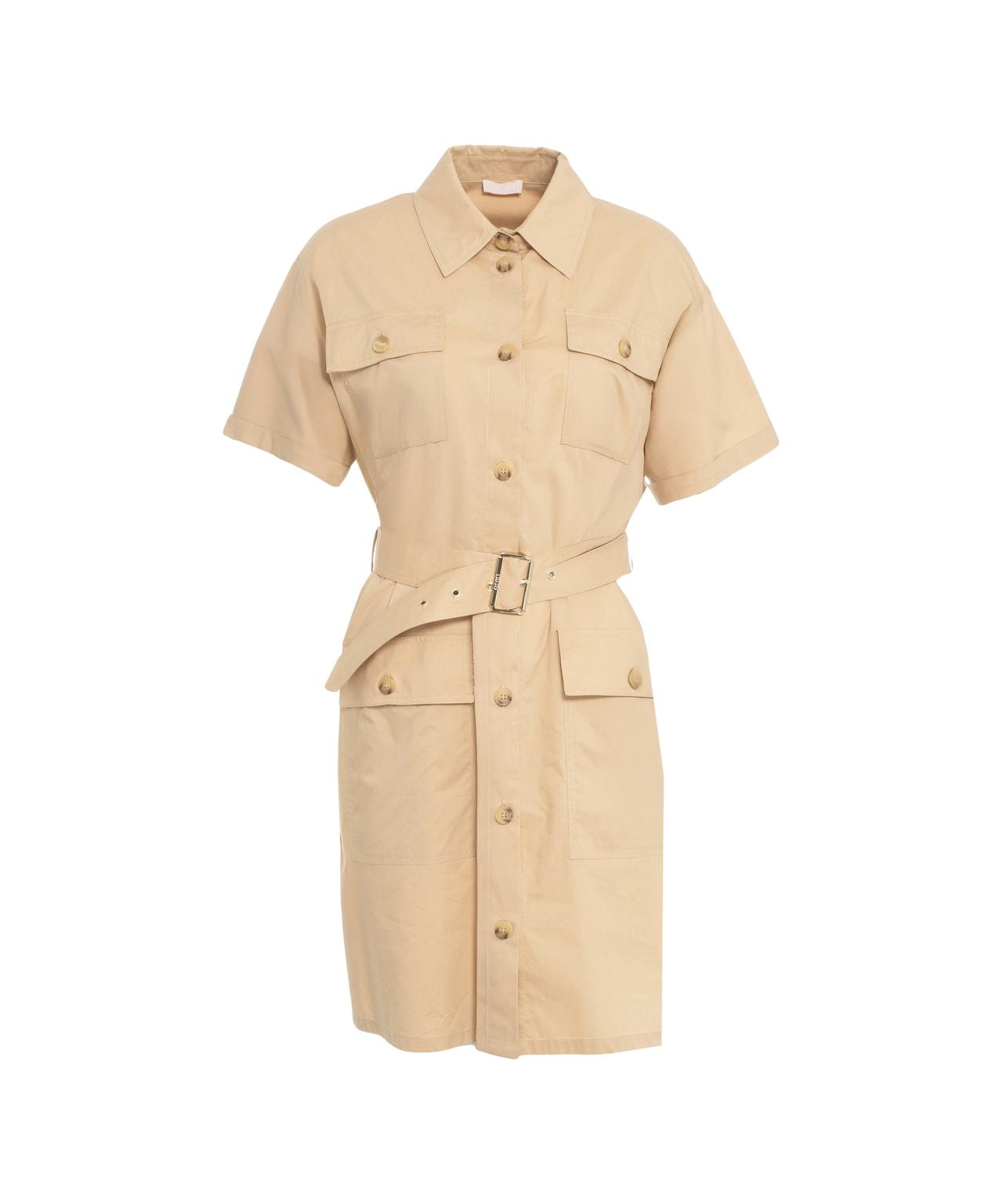 Shirt dress with waist belt Product Image