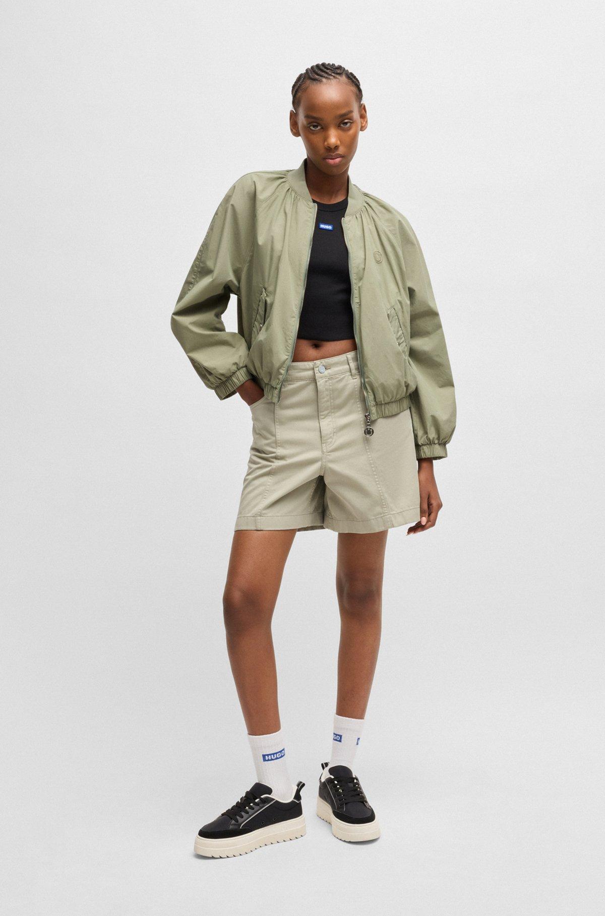 Bomber jacket in paper-touch cotton Product Image