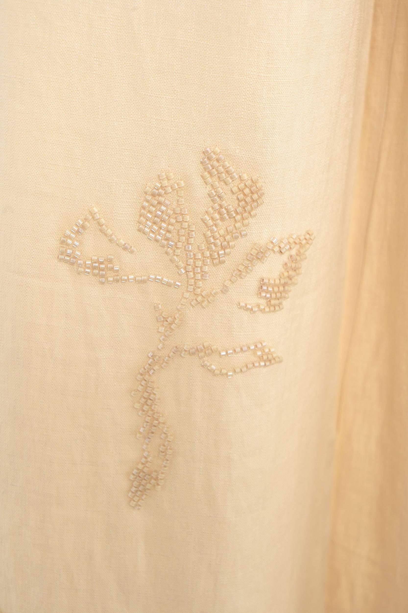 Linen pants with bead embroidery Product Image
