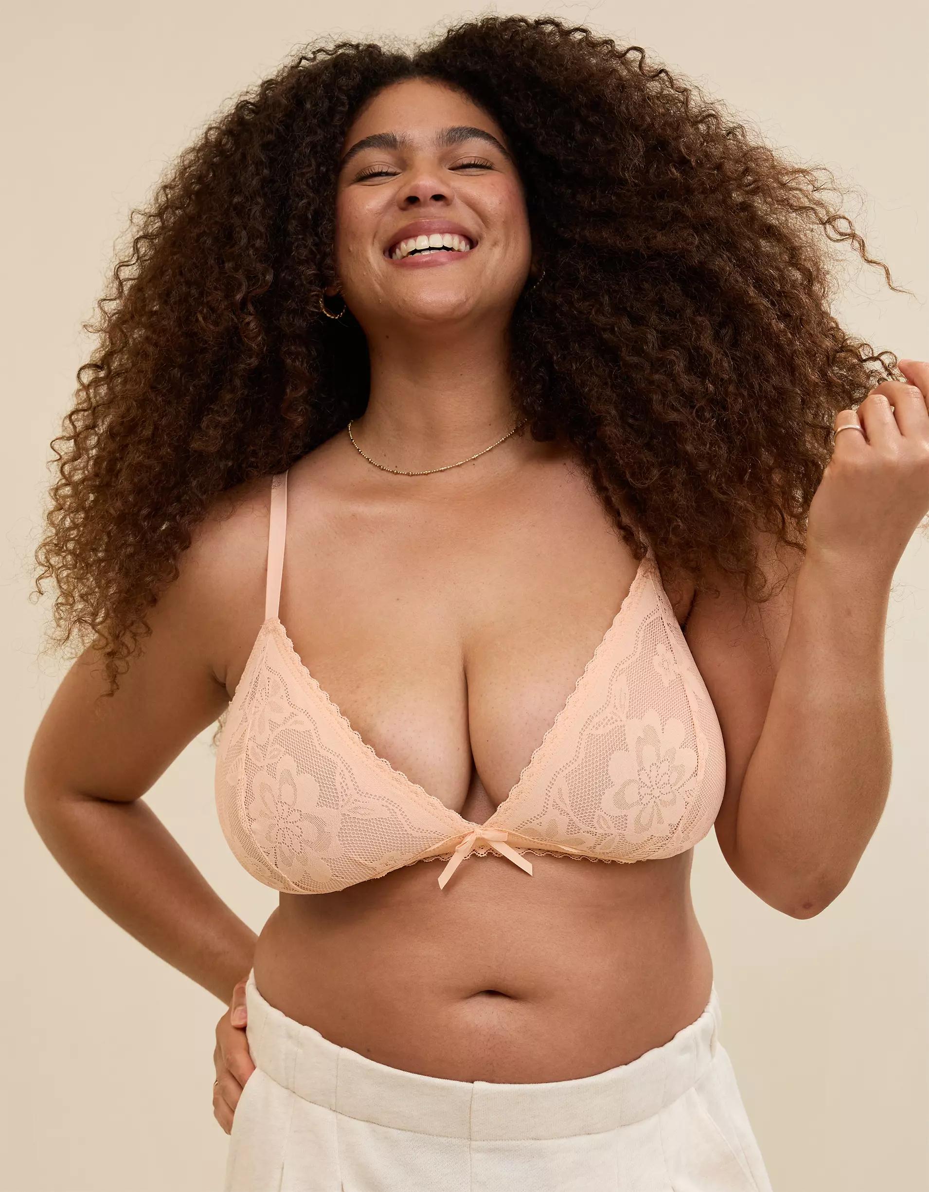 Show Off Feeling Femme Lace Triangle Bralette  Product Image