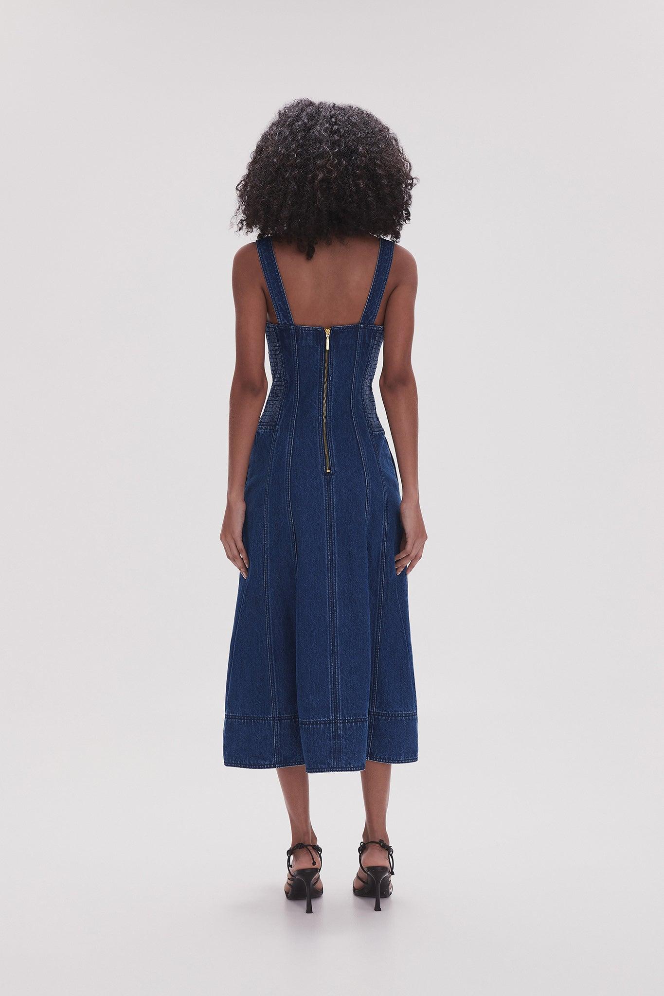 May Denim Midi Dress Product Image