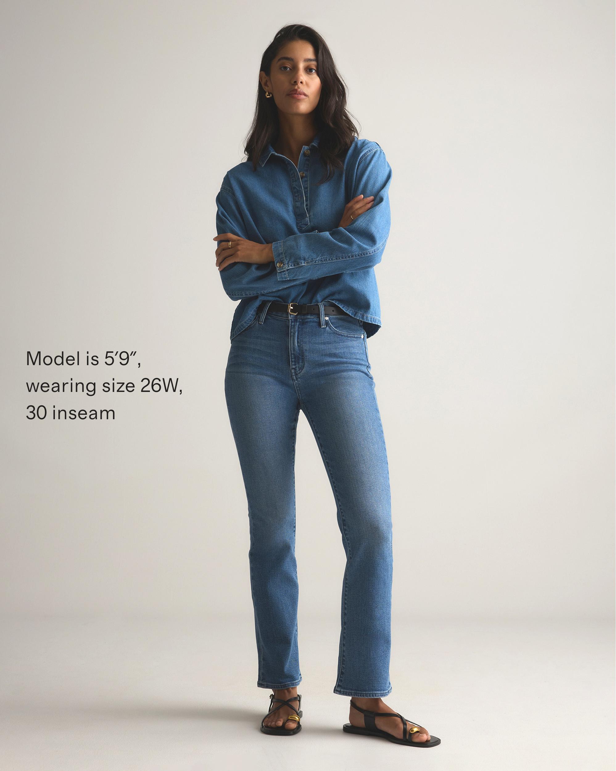 Quince | Women's Bella Stretch Kick Flare Jeans Organic Cotton Product Image