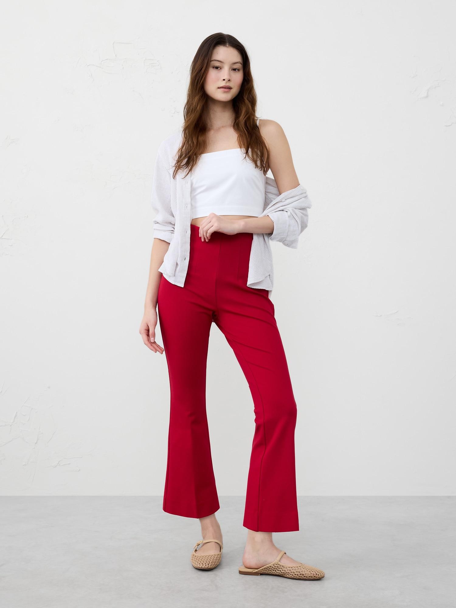 Bootcut Cropped Ponte Pull-On Pant Product Image