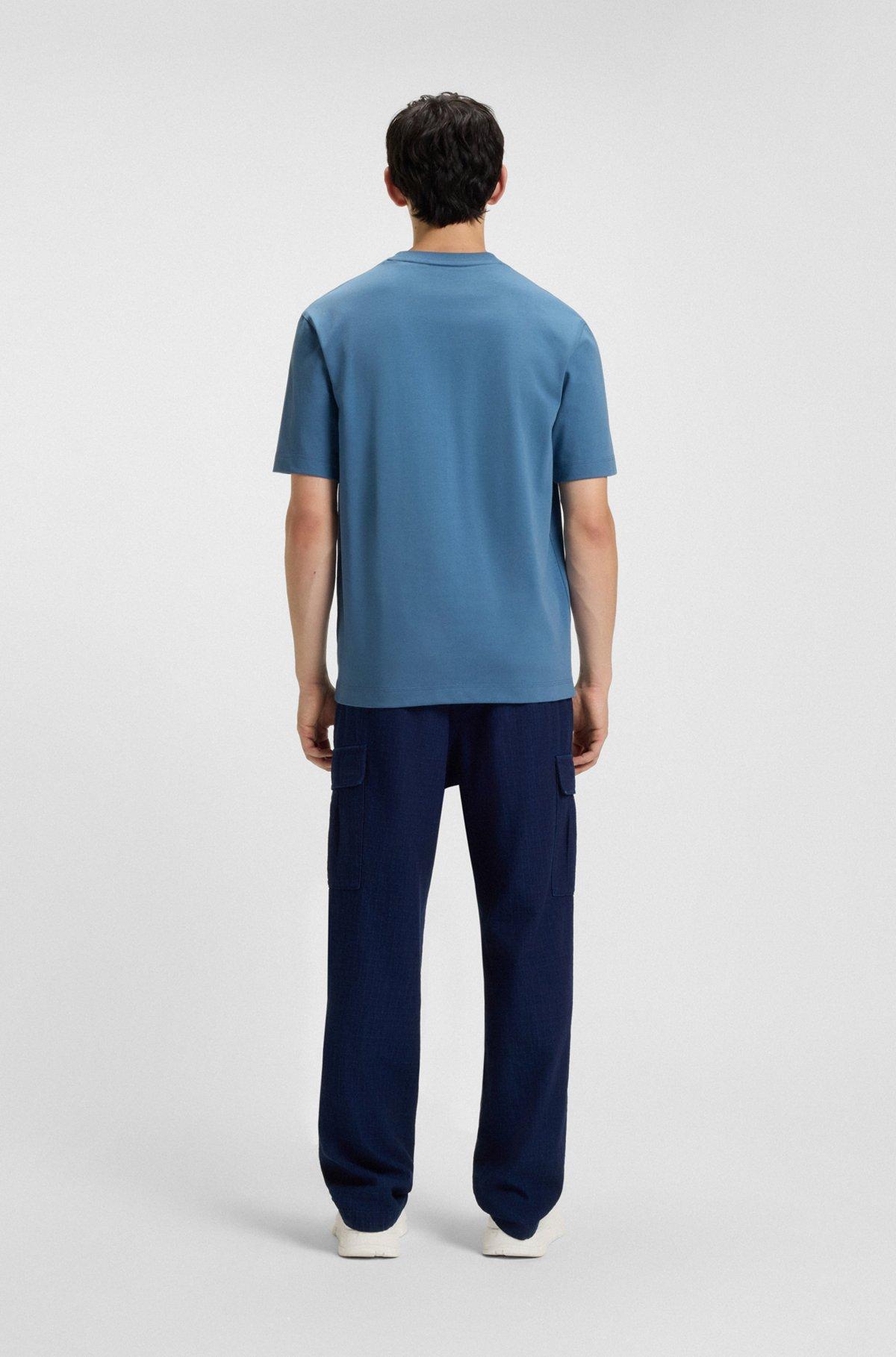 Cotton-jersey T-shirt with patch pocket and logo label Product Image