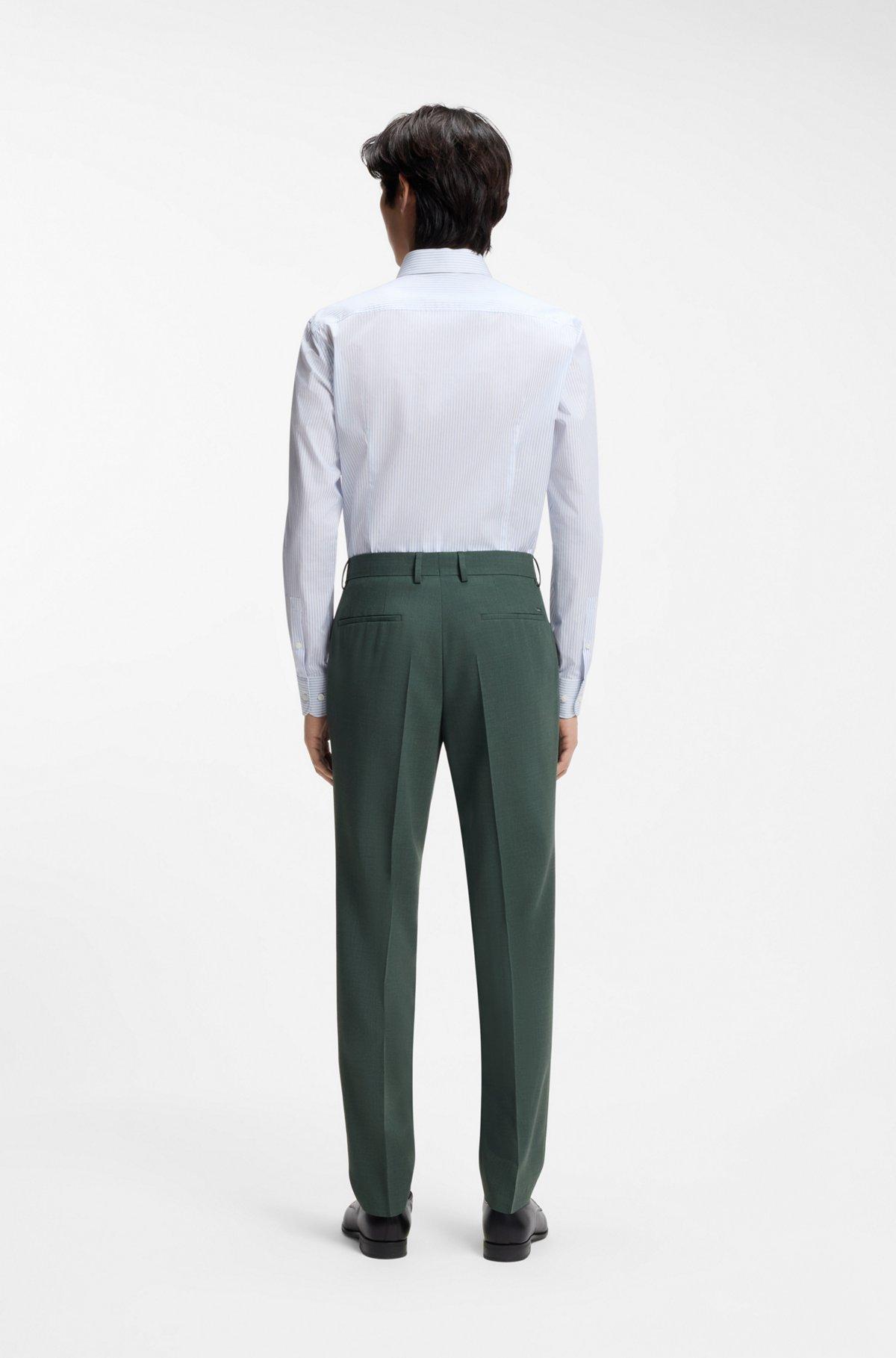 Washable slim-fit trousers in stretch cloth Product Image