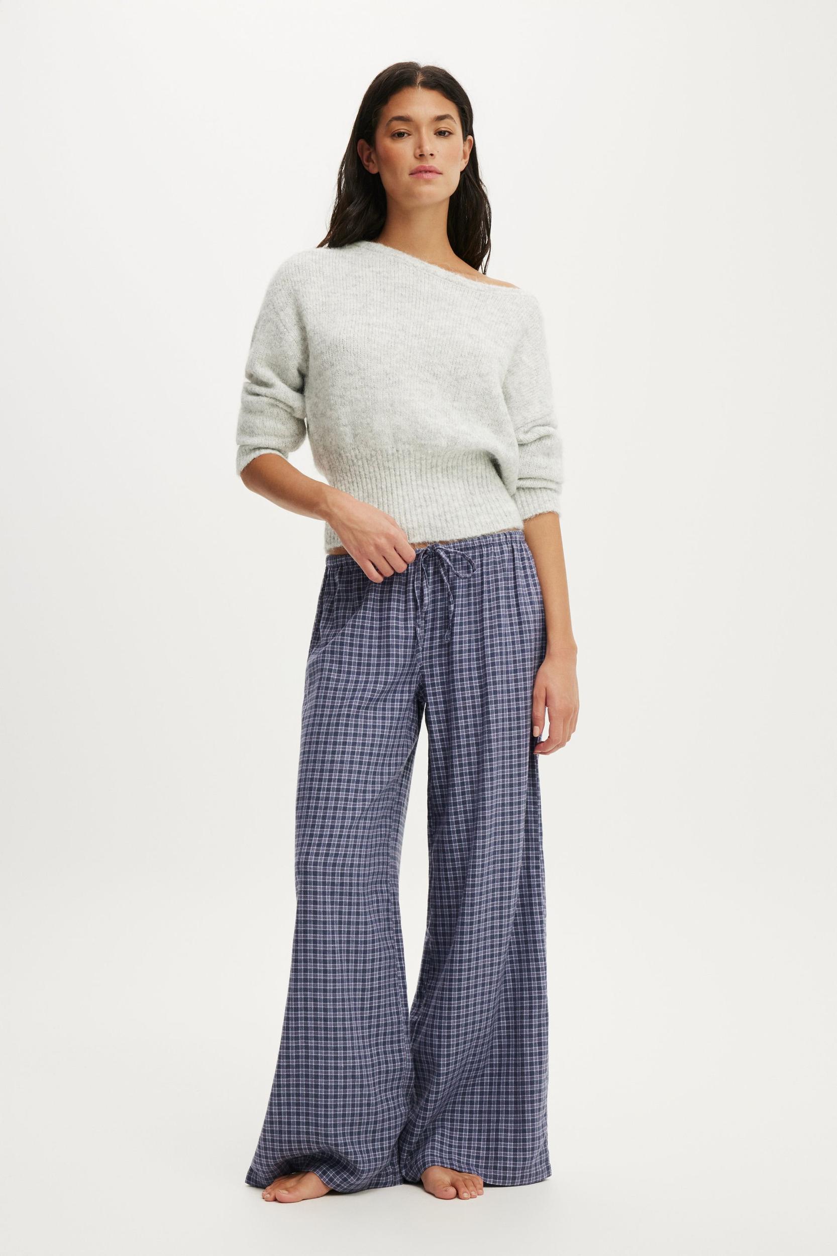 Cloud Soft Flannel Wide Leg Pant Product Image