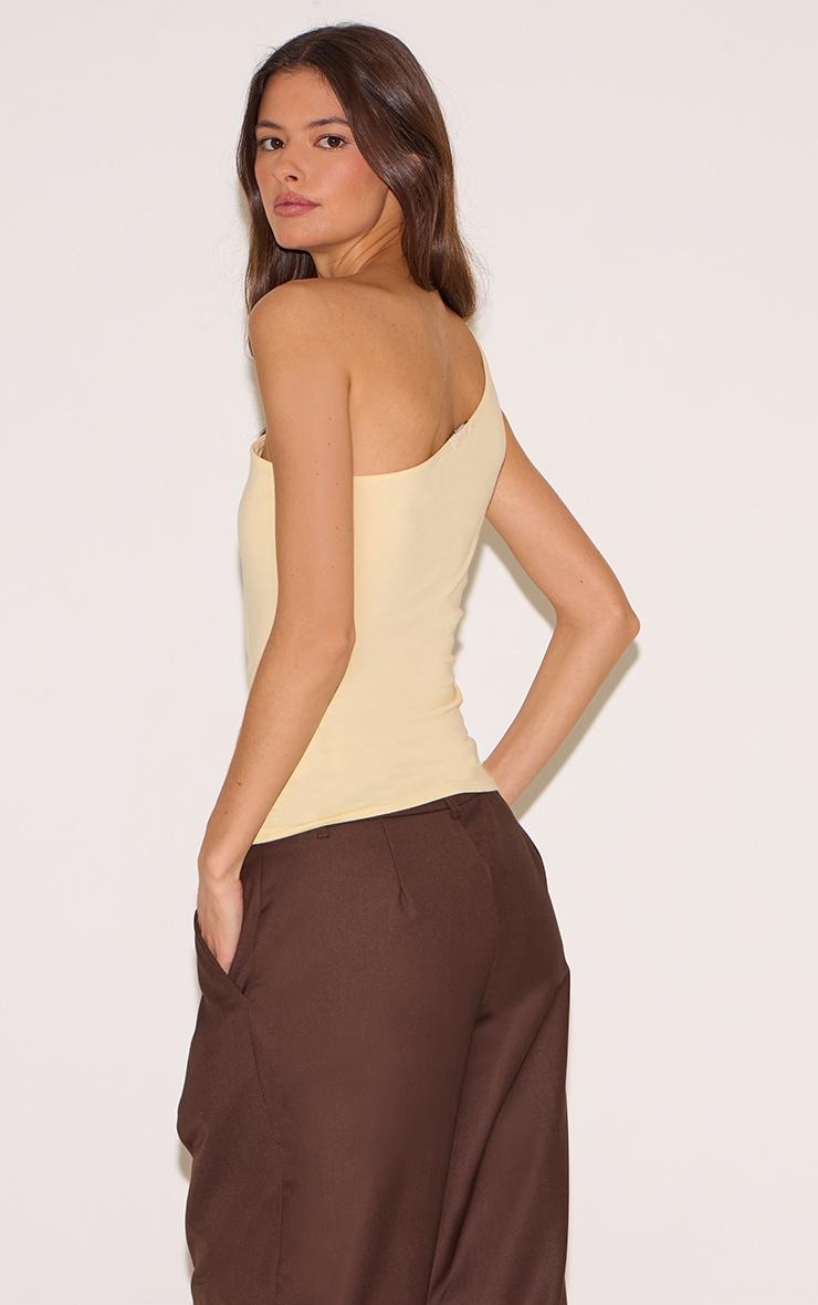 Almond Sleeveless One Shoulder Top Product Image