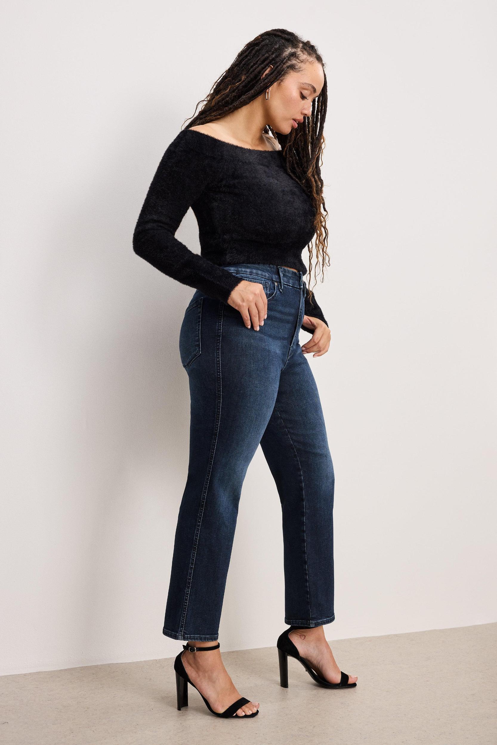 ALWAYS FITS GOOD CURVE STRAIGHT JEANS | INDIGO744 Product Image