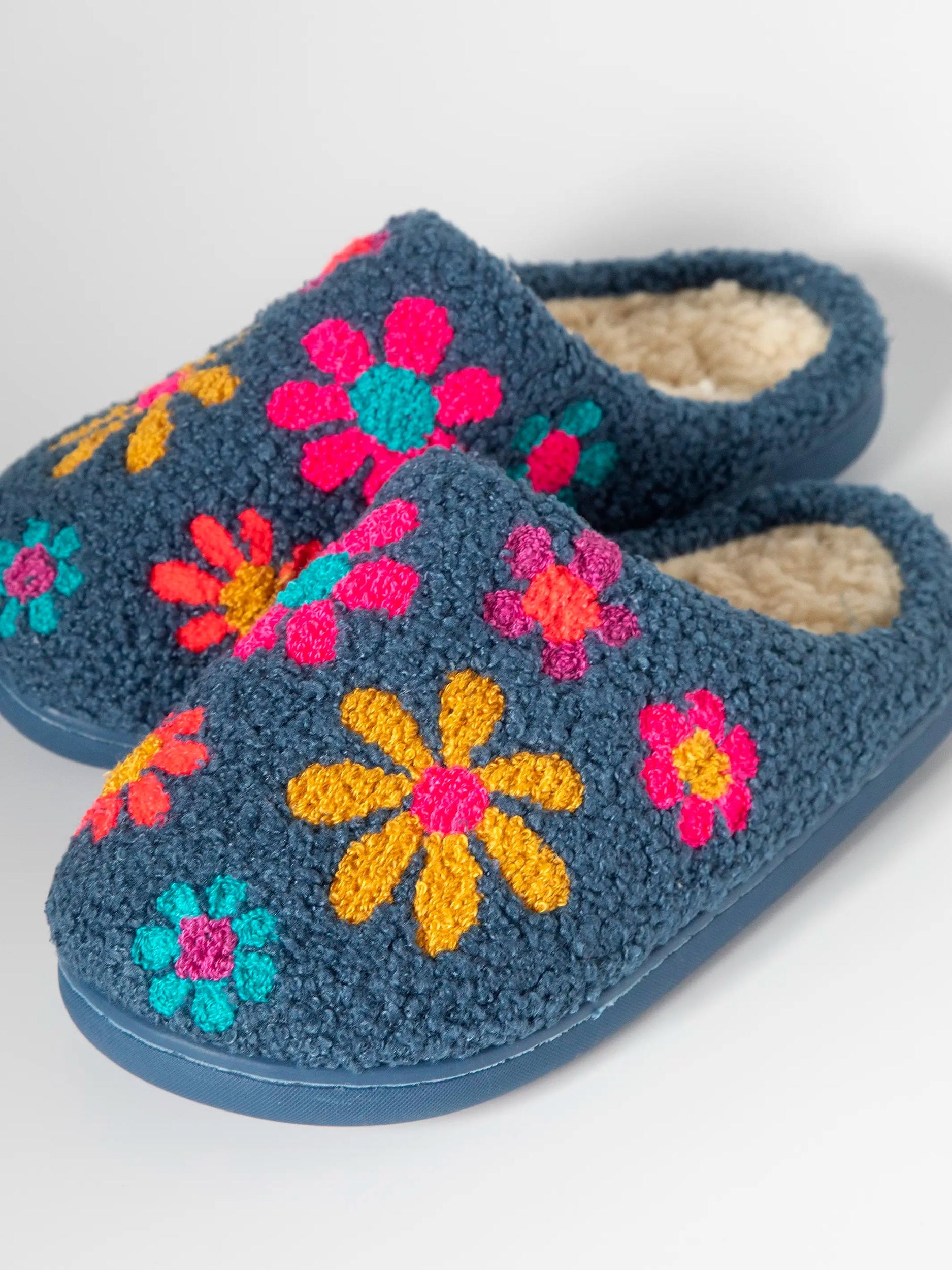 Embroidered Sherpa Slippers - Dogs Product Image