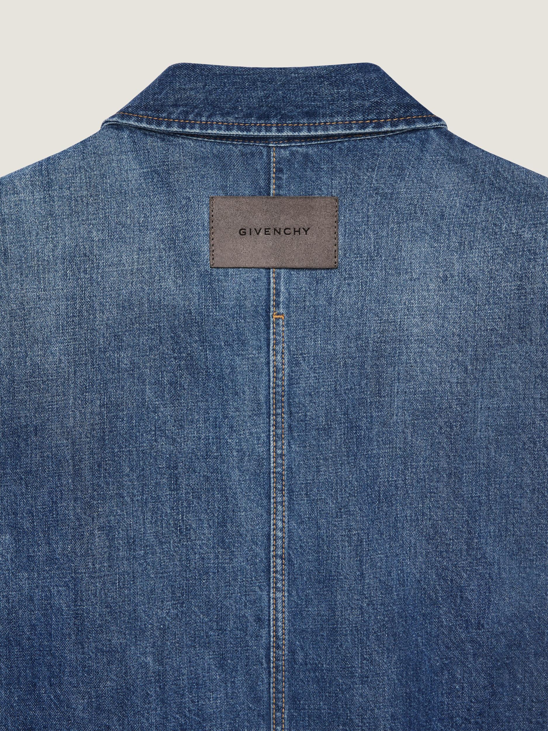 Couture Seam overshirt in washed denim Product Image