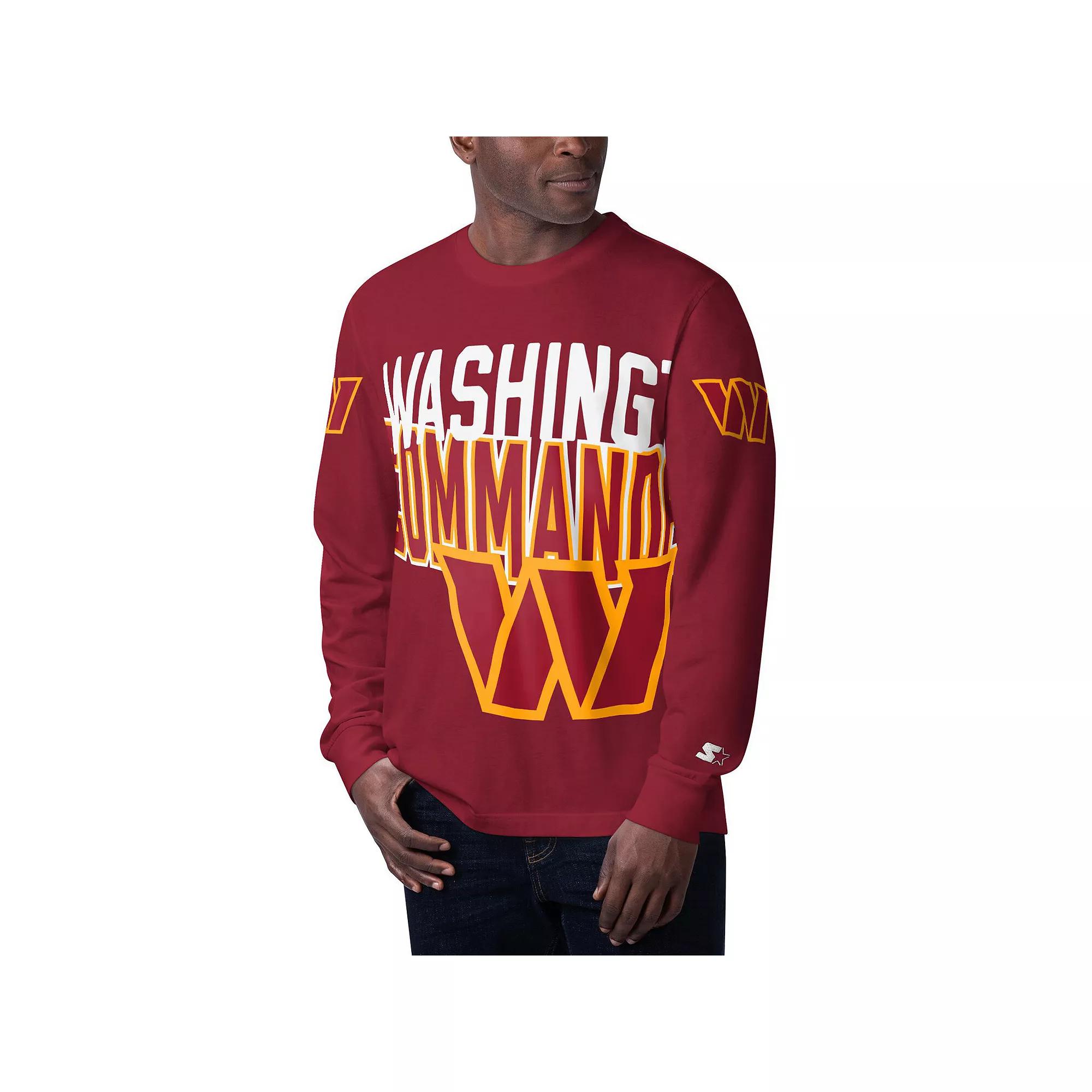 Men's Starter Burgundy Washington Commanders Clutch Hit Long Sleeve T-Shirt at Nordstrom,  Product Image