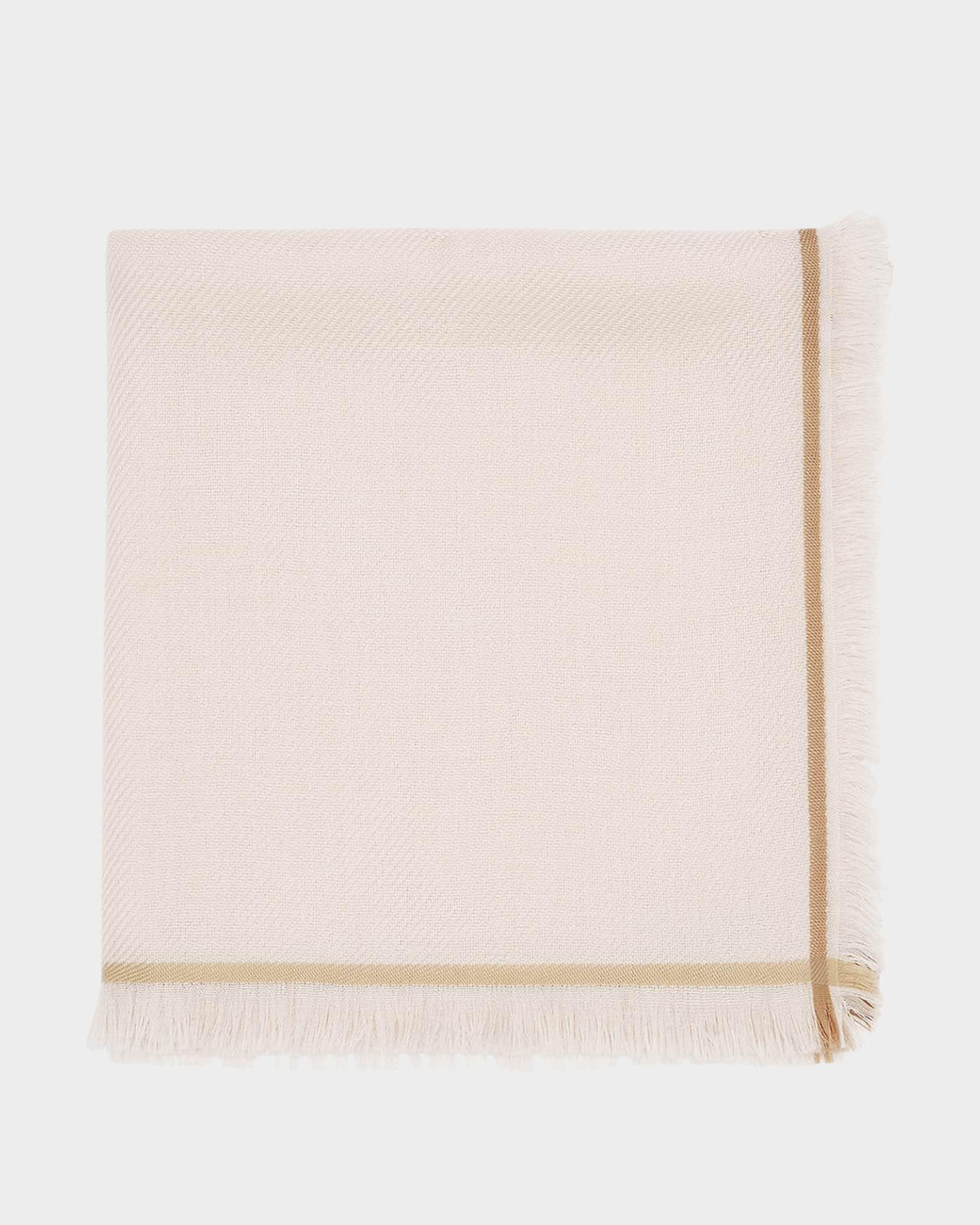 Cashmere Striped Trim Scarf Product Image