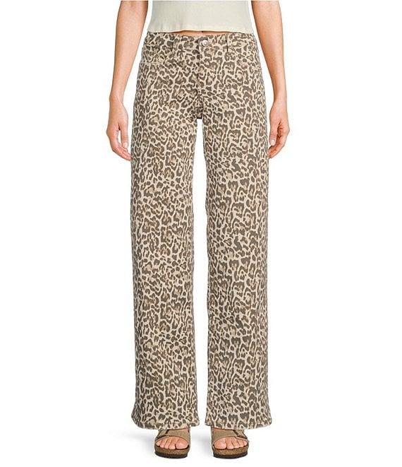 YMI Jeanswear Low Rise Loose Animal Print Pants Product Image
