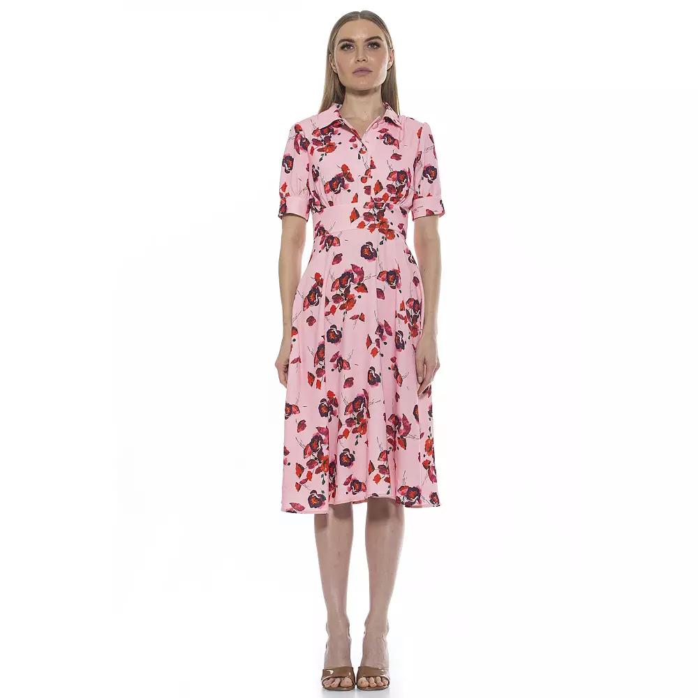 Women's ALEXIA ADMOR Emery Cap-Sleeve Fit & Flare Dress,  Product Image
