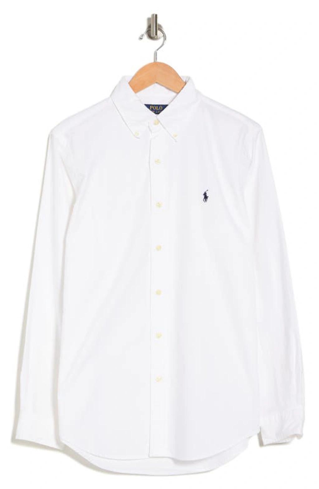 POLO RALPH LAUREN Long Sleeve Sport Shirt Clothing In White Product Image