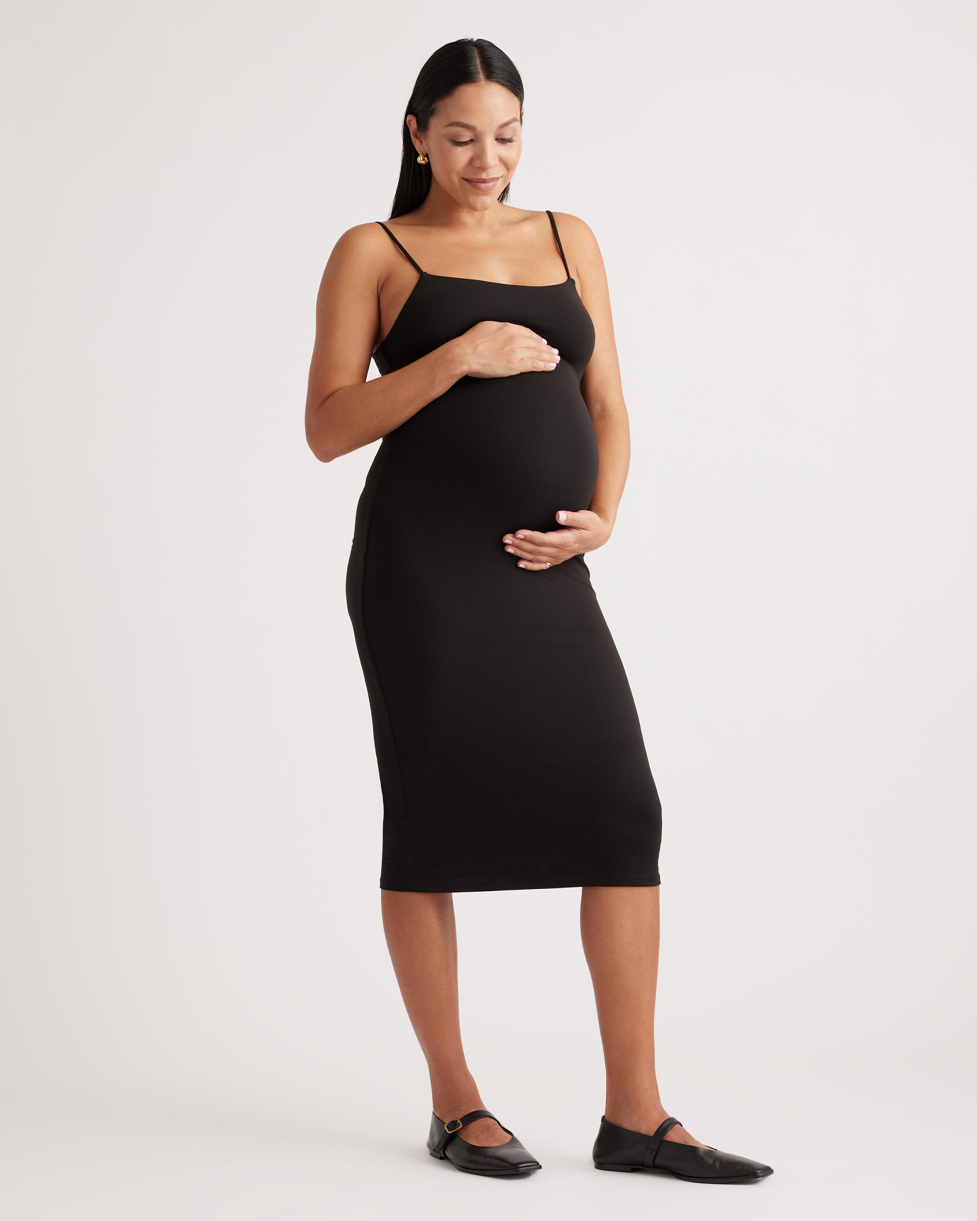 Quince | Women's Recycled Knit Maternity Midi Dress Recycled Polyester Product Image