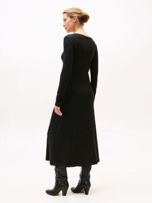 Boatneck Rib-Knit Midi Dress Product Image