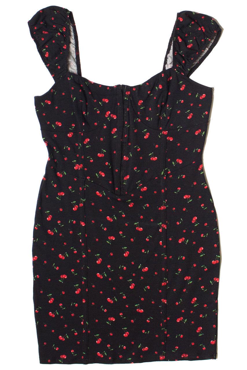 Cherry Print Hook & Eye Bustier Dress Product Image