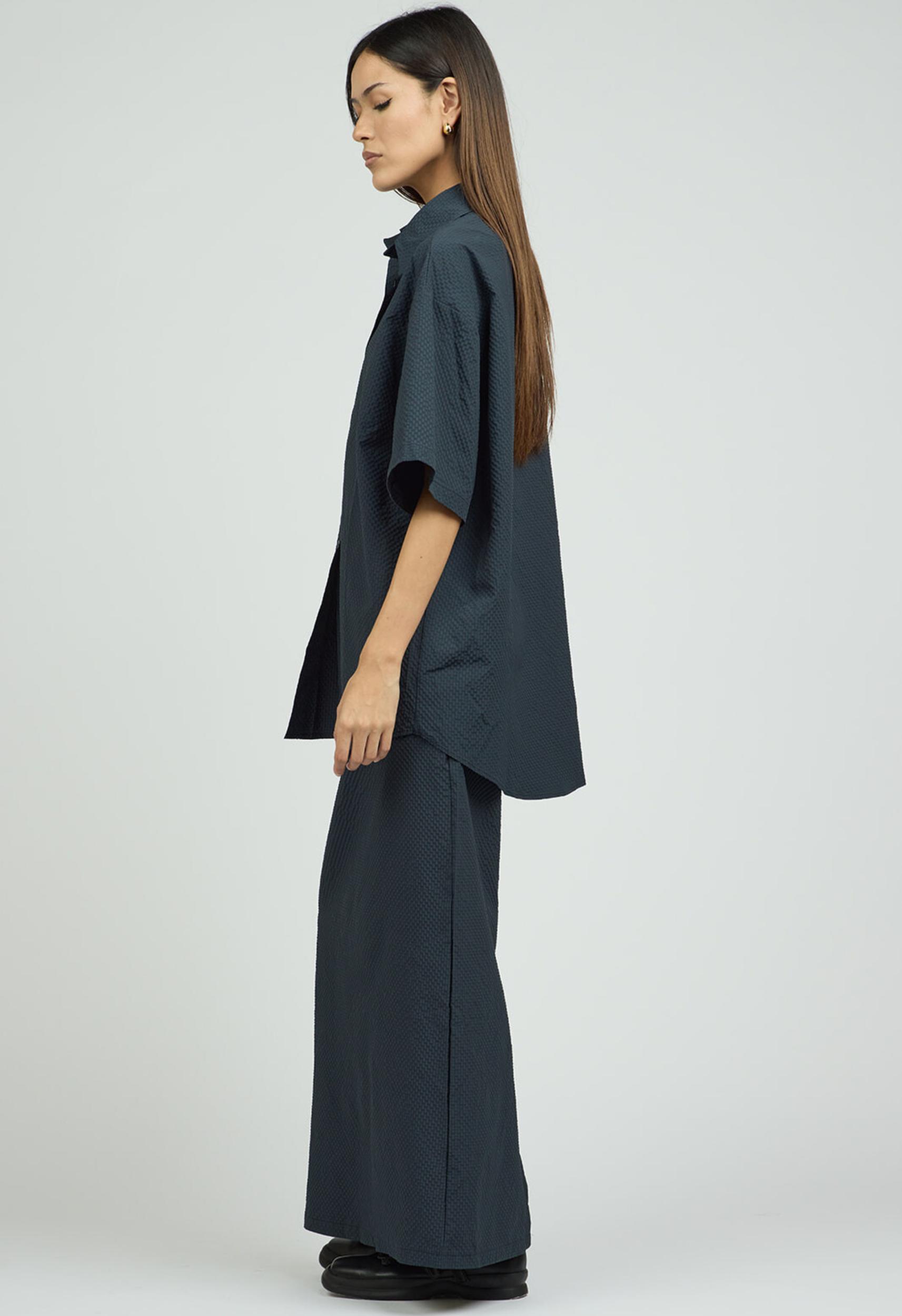 Rayna Seersucker Button Down in Night Sky Product Image