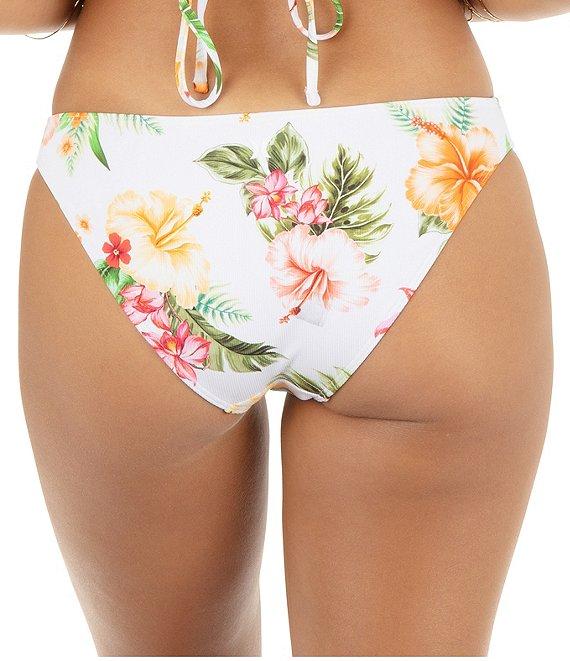 Hurley Malia Rib Floral Low Waist Moderate Swim Bottom Product Image
