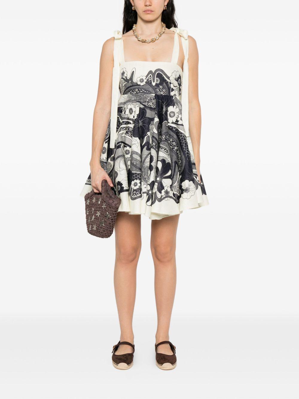 Mickey floral-print mini dress Product Image