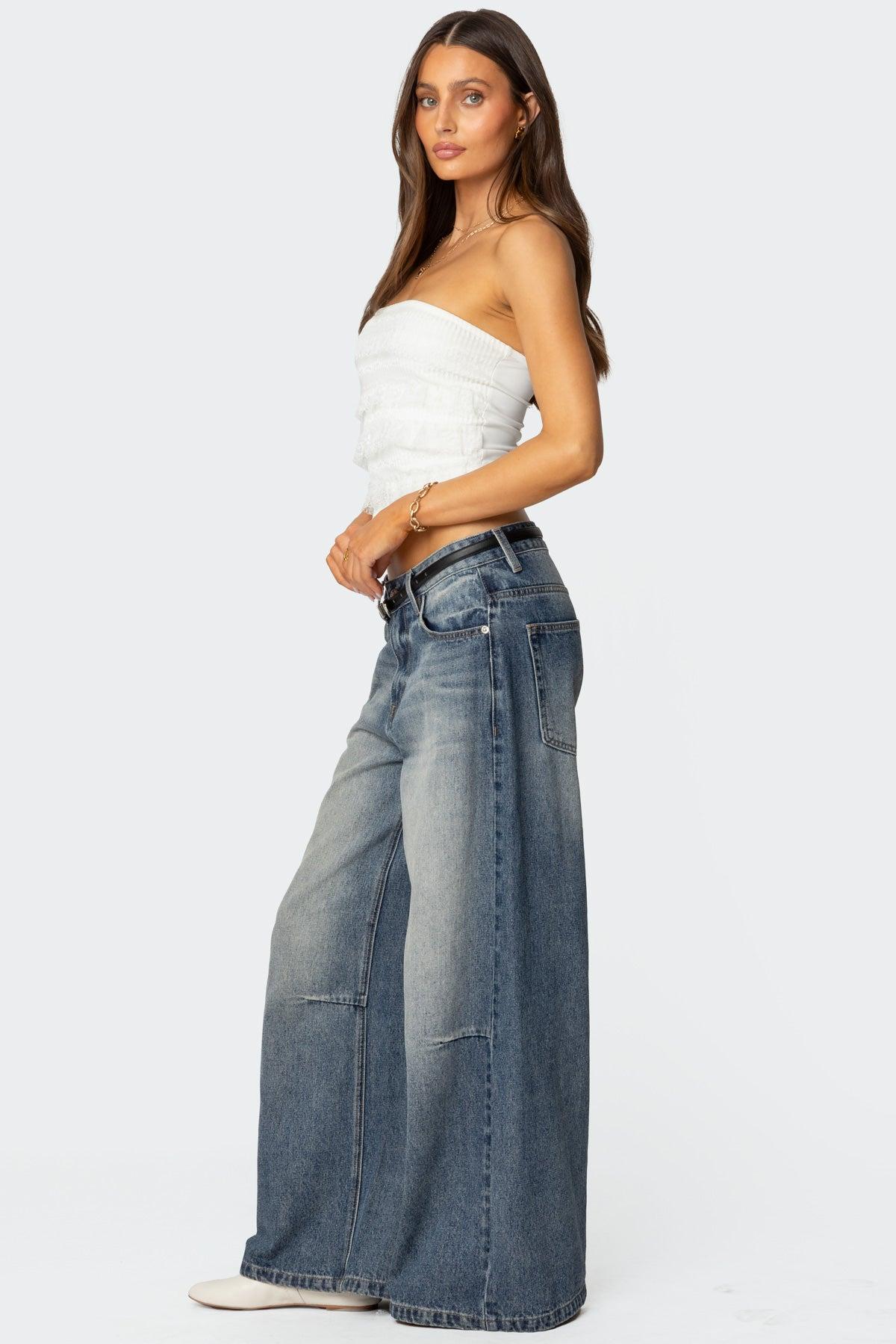 Georgette Lacey Ruffle Tube Top Product Image