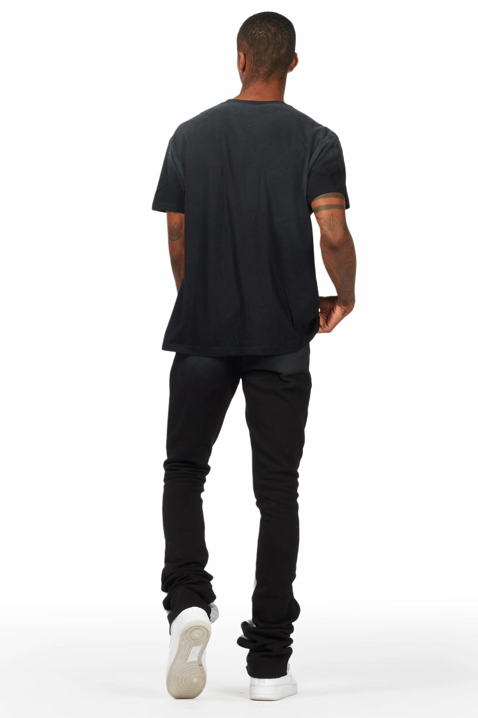 Darko Black T-Shirt/Stacked Flare Track Set Male Product Image