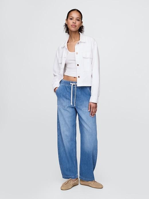 High Rise Easy Barrel Jeans Product Image