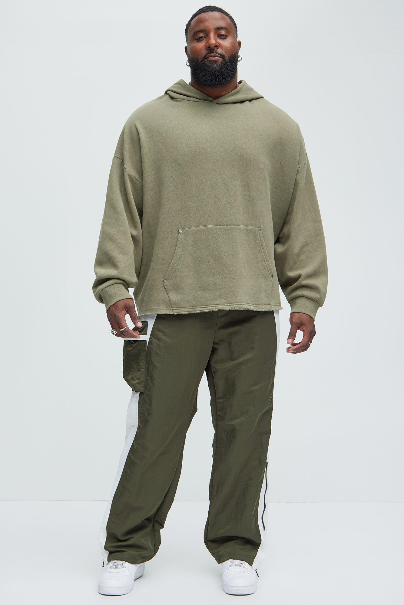 Ruffed Up Oversized Hoodie - Green Product Image