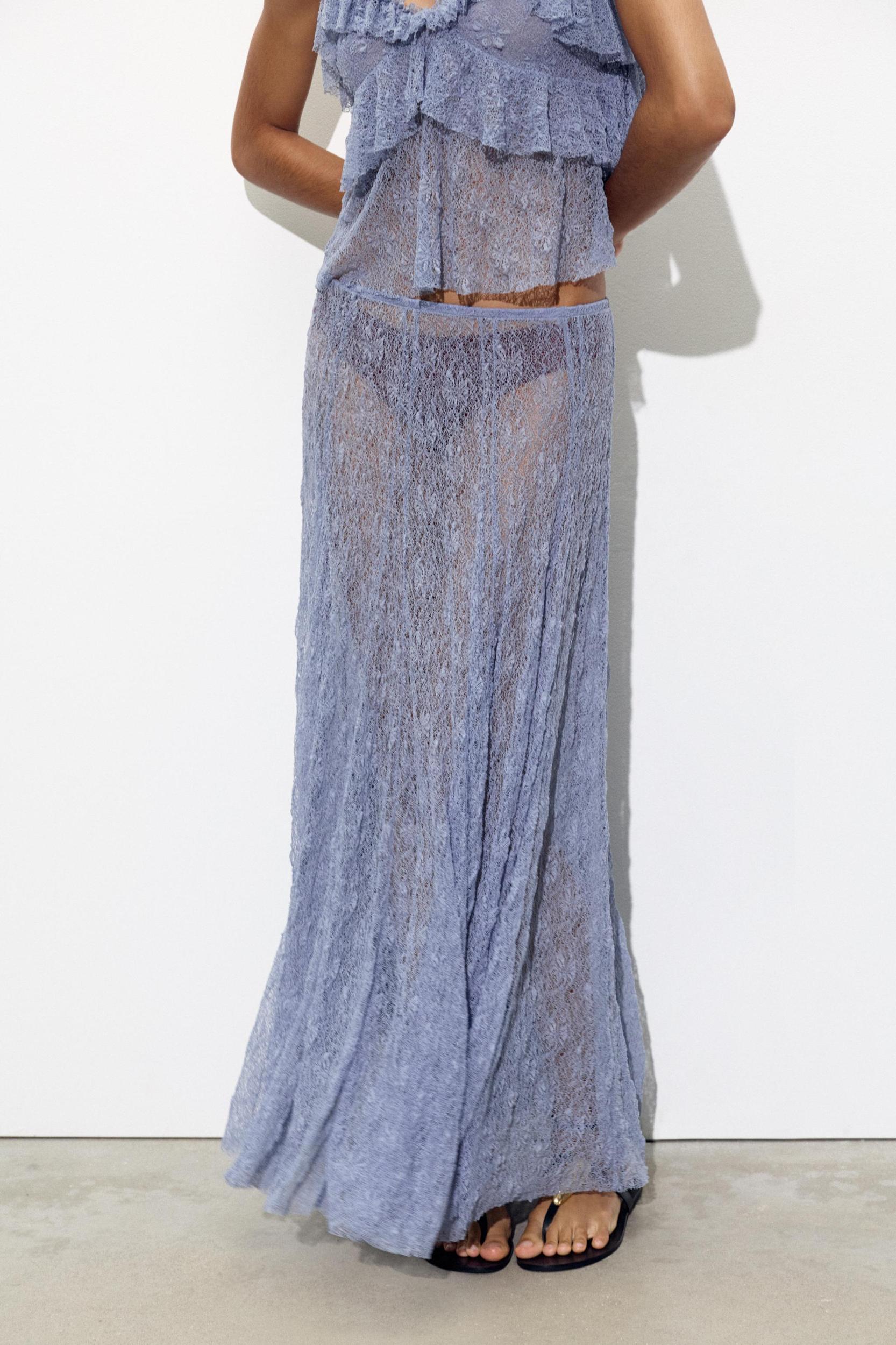 LONG LACE SKIRT Product Image