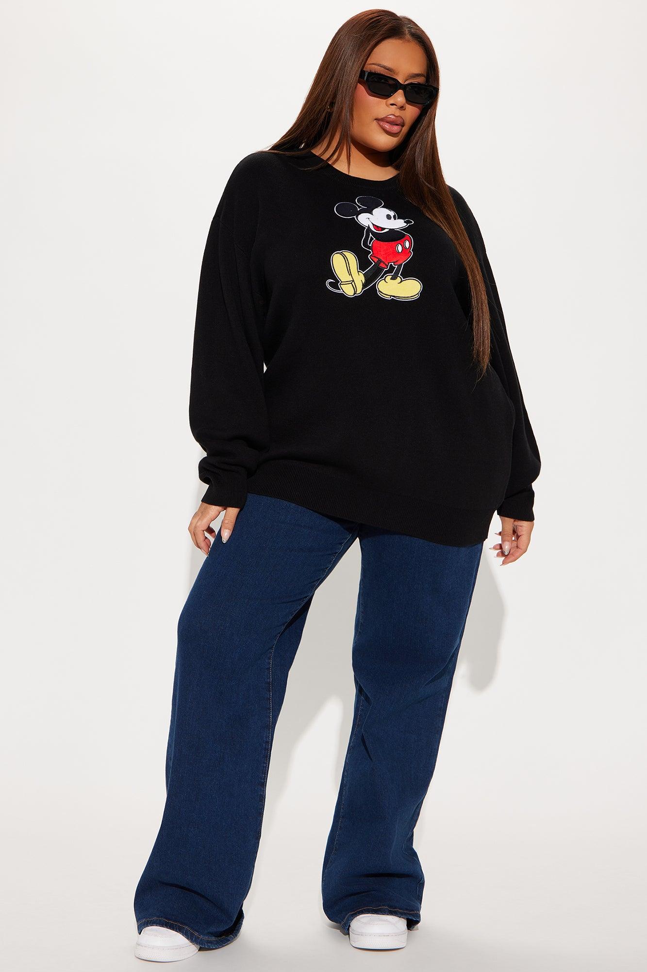 Mickey Mouse Front And Back Sweater - Black/combo Female Product Image