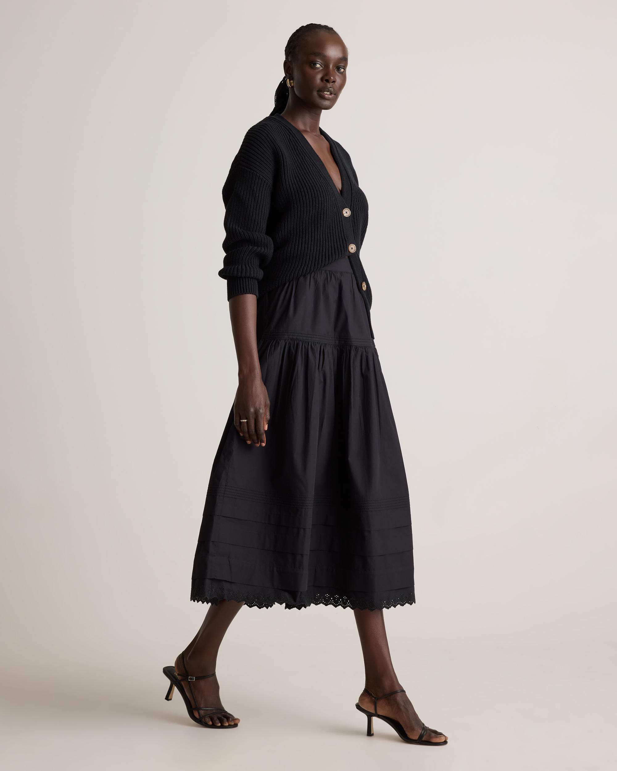Quince | Women's Poplin Pintuck Maxi Skirt Organic Cotton Product Image